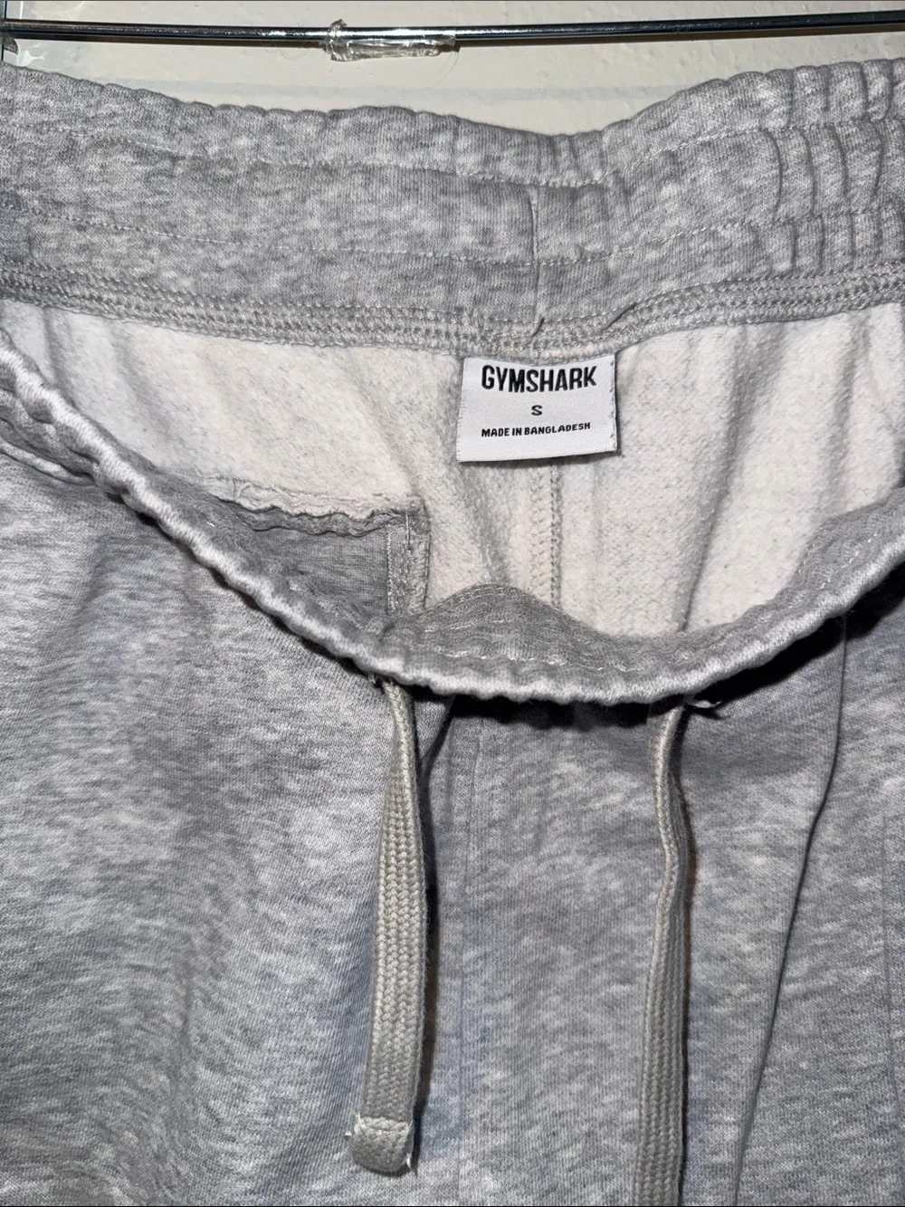 Gym Shark Light Gray Athletic Joggers with Subtle Logo